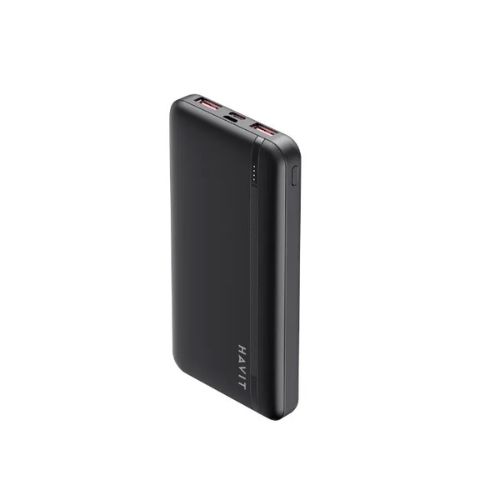 POWER BANK HAVIT PB90 S/T MICRO USB, TIPO C, 2 USB 10000MAH - NEGRO