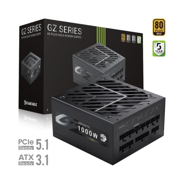 Gamemax GZ 1000G BK (1000 W) 80+ Gold Modular
